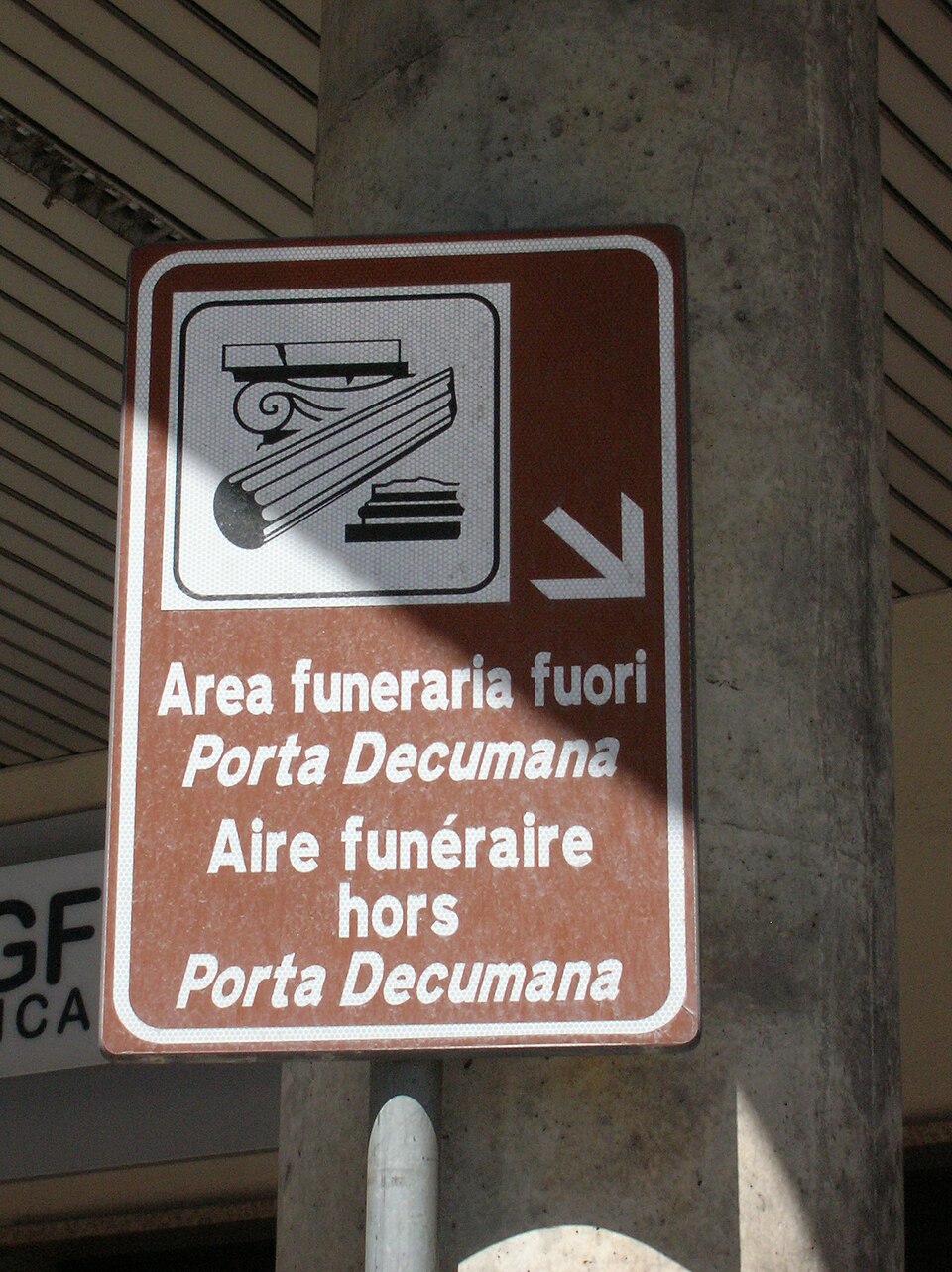 area funeraria fuori Porta Decumana di Aosta